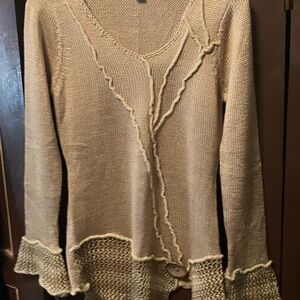 Boston Proper Taupe Detailed Sweater